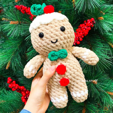 Crochet Gingerbread Man for Christmas PDF Free Pattern (1)