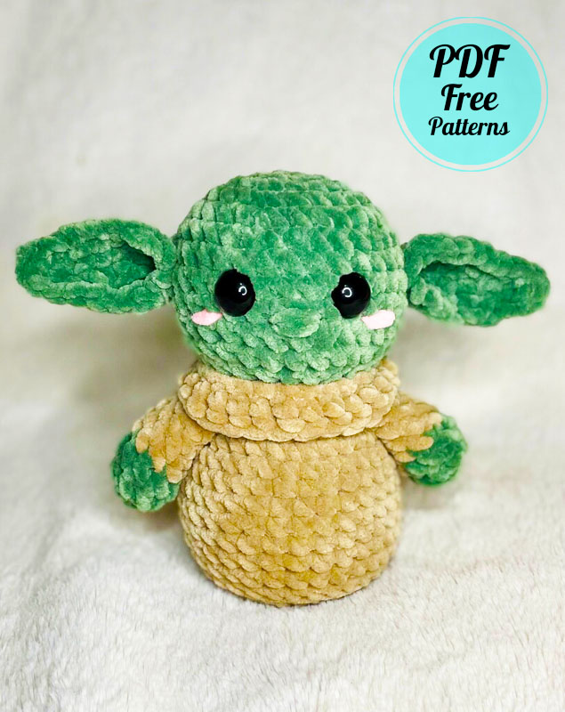 Crochet Plush Alien Baby Yoda Amigurumi Free Pattern (3)