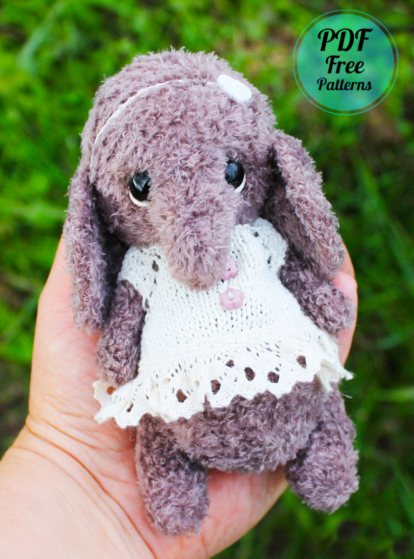 Plush Elephant in Dress Crochet PDF Free Pattern (2)