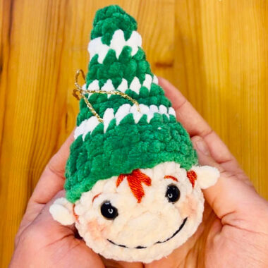 Christmas Crochet Elf Ornament PDF Free Pattern (1)