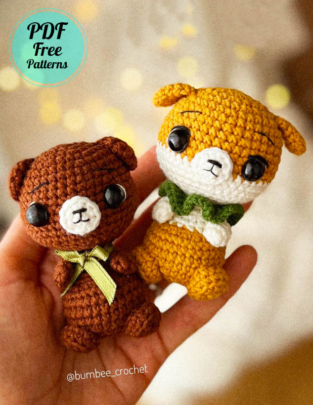 Crochet Bear and Dog Free Amigurumi PDF Pattern (2)