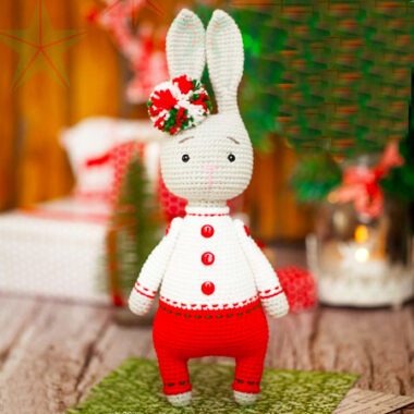 Crochet Christmas Bunny Amigurumi Free PDF Pattern (1)