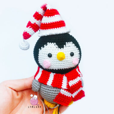 Penguin with Christmas Hat PDF Free Crochet Pattern (2)