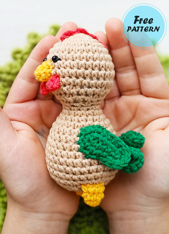 Crochet Cockerel Free Amigurumi PDF Pattern (2)