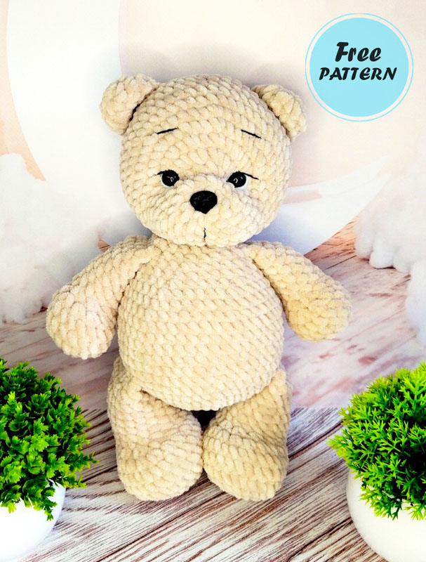 Mishutka Plush Bear Crochet Free Pattern (2)