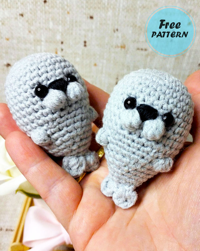 Baby Seal Keychain PDF Amigurumi Pattern (2)