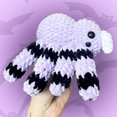 Purple Halloween Spider Crochet PDF Pattern (1)