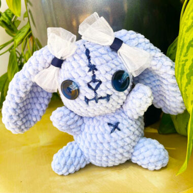 Purple Zombie Bunny PDF Amigurumi Pattern (1)