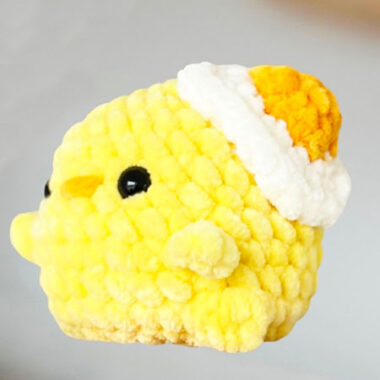 Chick with Fried Egg Hat Free Amigurumi Pattern (1)