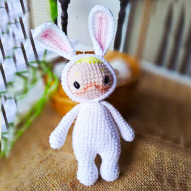 Crochet Doll in Bunny Costume Free PDF Pattern (1)