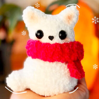 Snowflake Arctic Crochet Fox PDF Free Pattern (1)