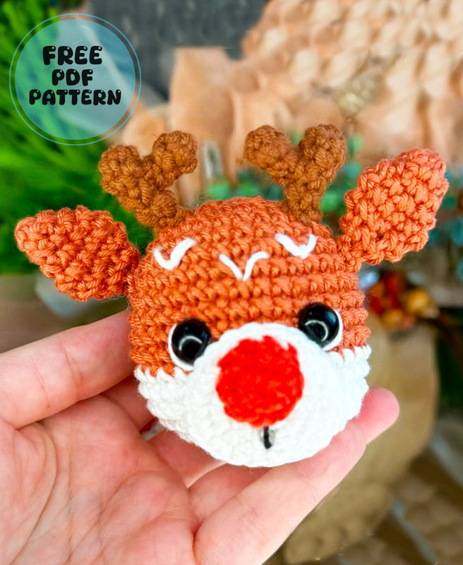 Baby Deer Fawn Christmas Ornament Crochet PDF Pattern