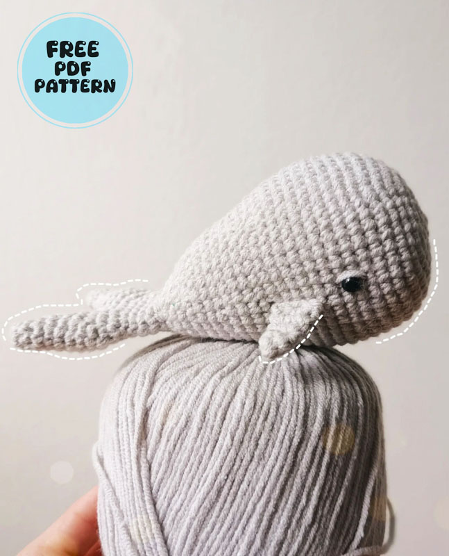 Beginner Whale for Keychain Amigurumi PDF Pattern 2