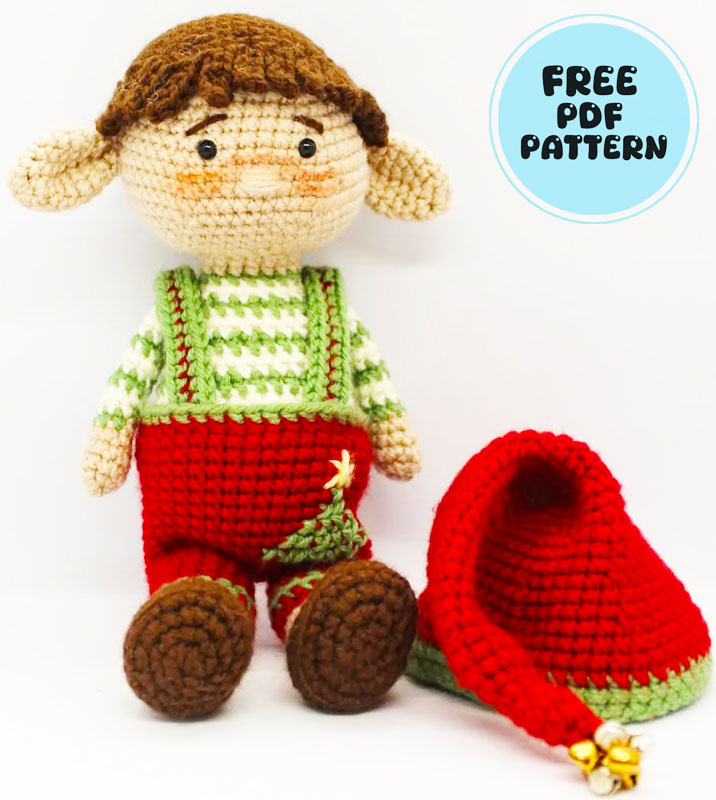 Christmas Elf Dolly PDF Crochet Free Pattern