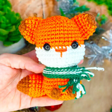 Christmas Fox Dolly for Beginners Amigurumi Free Pattern (1)
