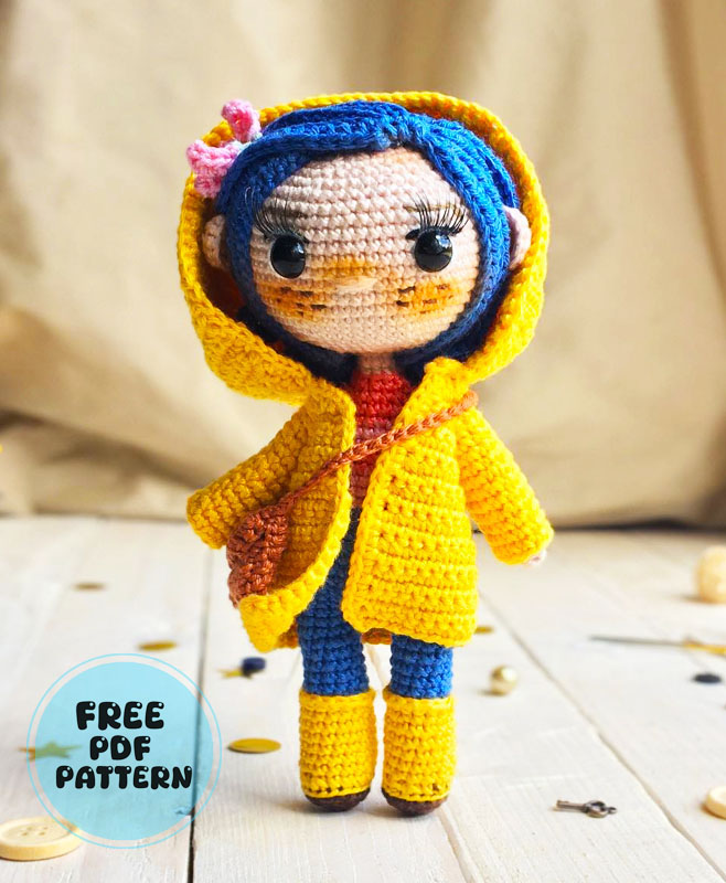 Crochet Coraline Doll Amigurumi Free PDF Pattern 2