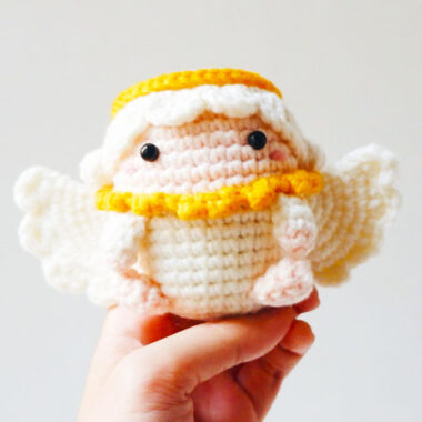 Cute Crochet Angel Doll Christmas Ornament Free Pattern (1)