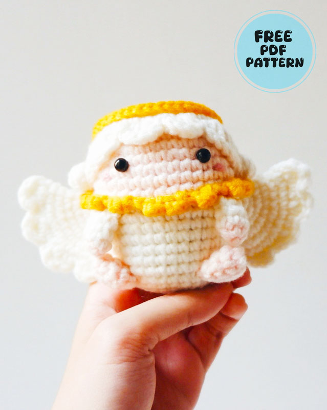 Cute Crochet Angel Doll Christmas Ornament Free Pattern1