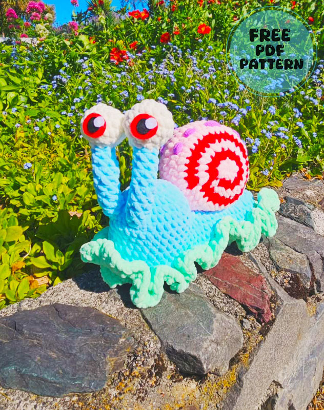 Gary the Plush Snail Amigurumi PDF Free Pattern