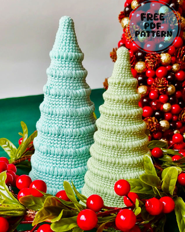 Bobble Stitch Crochet Christmas Tree PDF Pattern