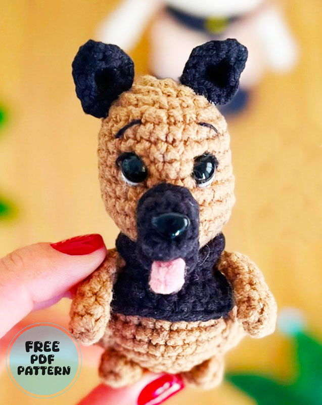 Guard Dog Keychain Amigurumi PDF Free Pattern