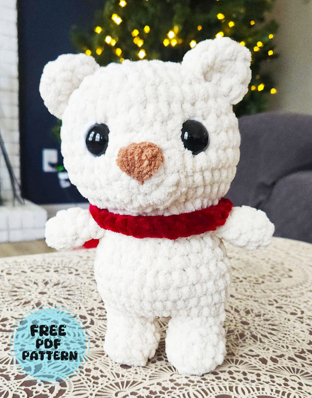 Plush Snowball Bear Amigurumi PDF Free Pattern