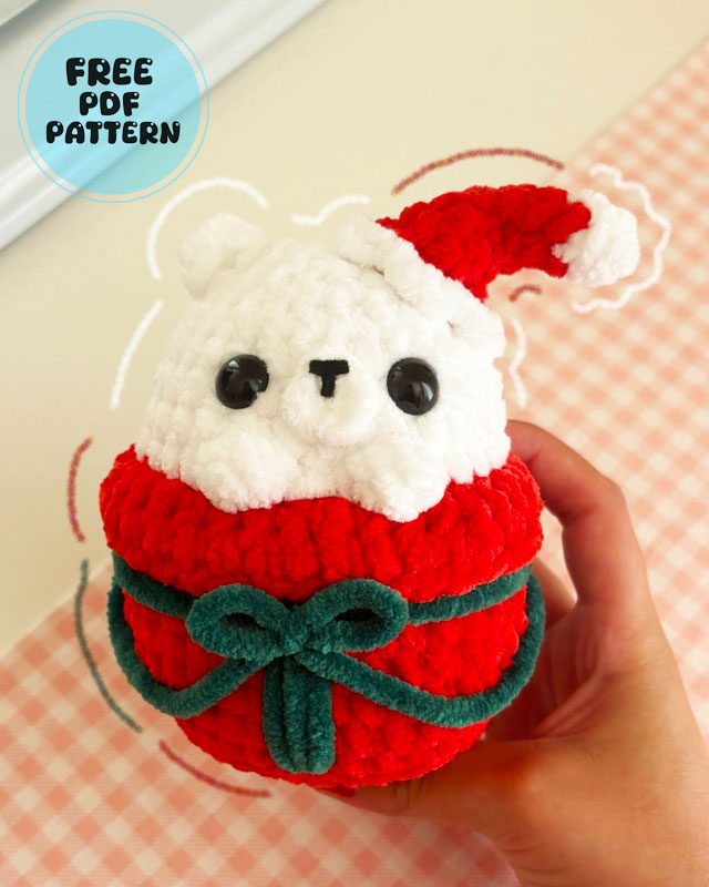 Shiba Inu and Polar Bear Crochet Christmas Present Pattern2 