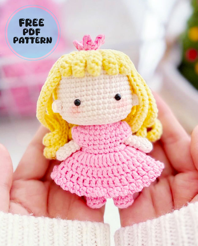 Aurora Sleeping Beauty Crochet Doll Free Pattern (2)