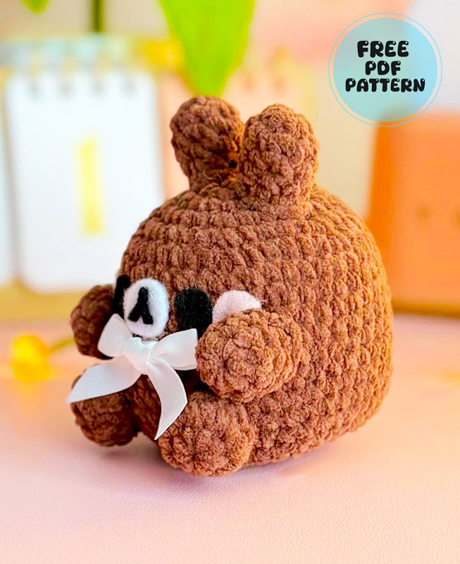 Choco Molang Plush Amigurumi Free Pattern (2)
