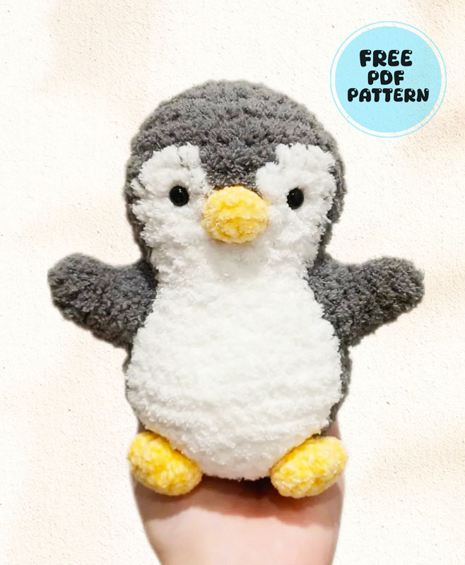 Little Penguin Fluffy Snow Crochet PDF Free Pattern 1