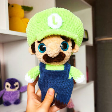 Luigi from Super Mario Crochet Doll Free Pattern (2)
