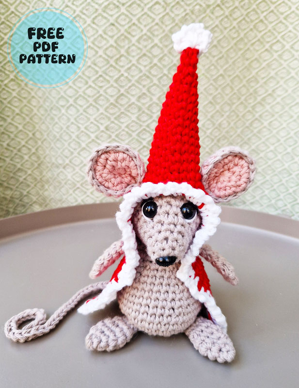 Mimi Christmas Mouse Amigurumi PDF Free Pattern