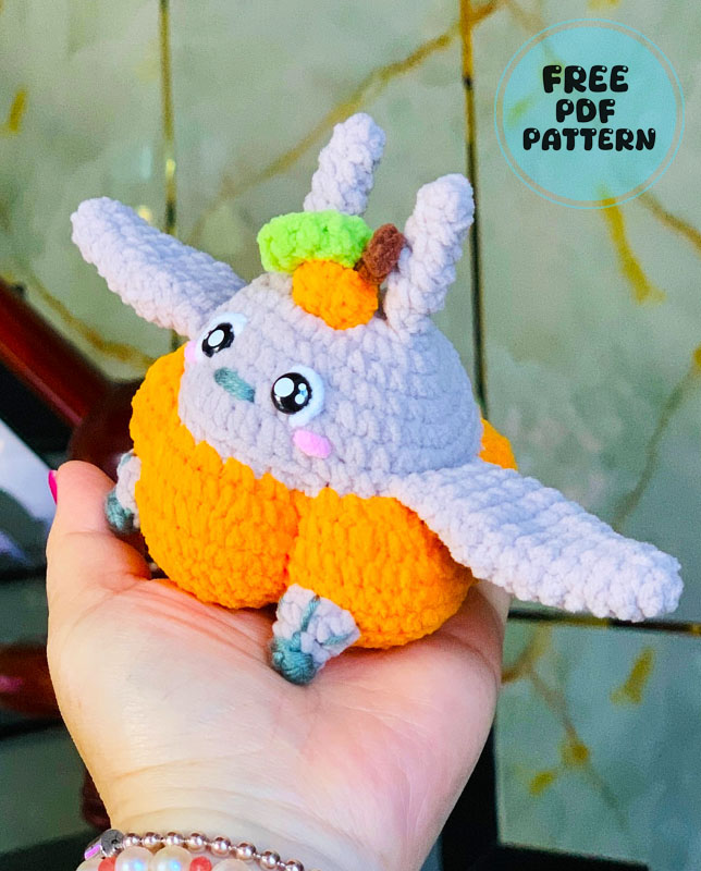 Amigurumi Pumpkin Totoro for Halloween PDF Pattern 2