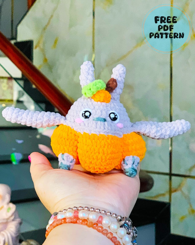 Amigurumi Pumpkin Totoro for Halloween PDF Pattern 1