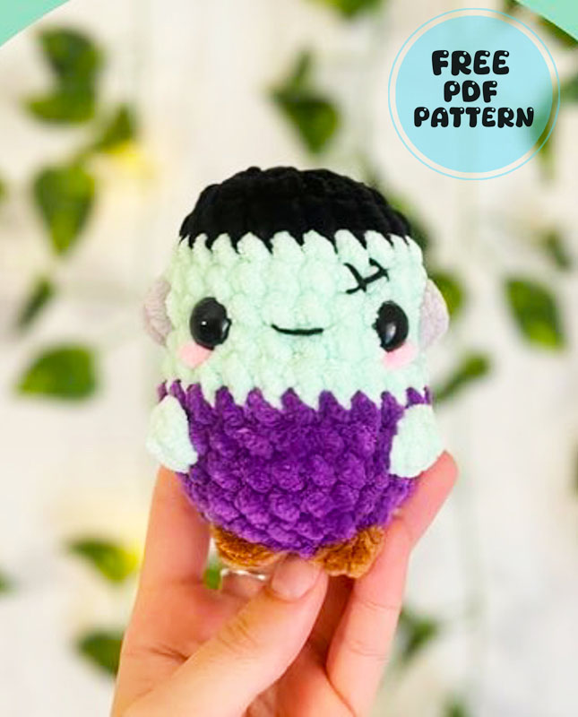 Baby Frankie Monster Crochet Doll PDF Pattern