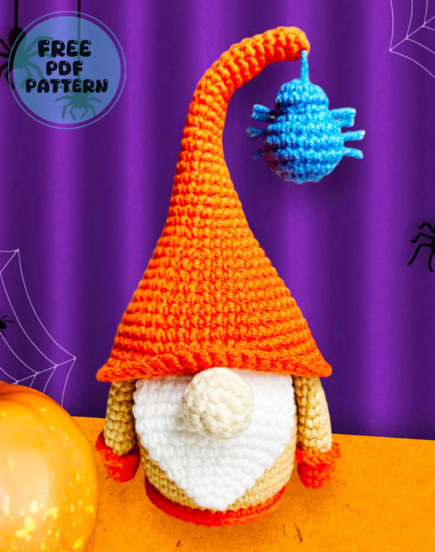 Halloween Gnome PDF Free Amigurumi Pattern