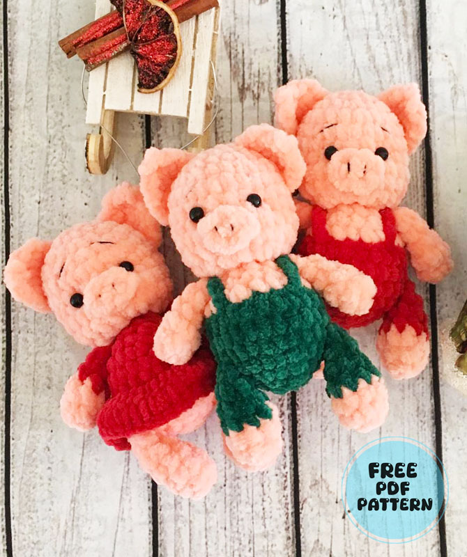 Mini Plush Piggy Free PDF Amigurumi Pattern 1