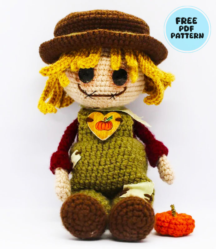 Scarecrow Doll for Halloween PDF Amigurumi Pattern 1