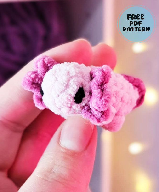 Axolotl Keychain Crochet PDF Free Pattern (2)