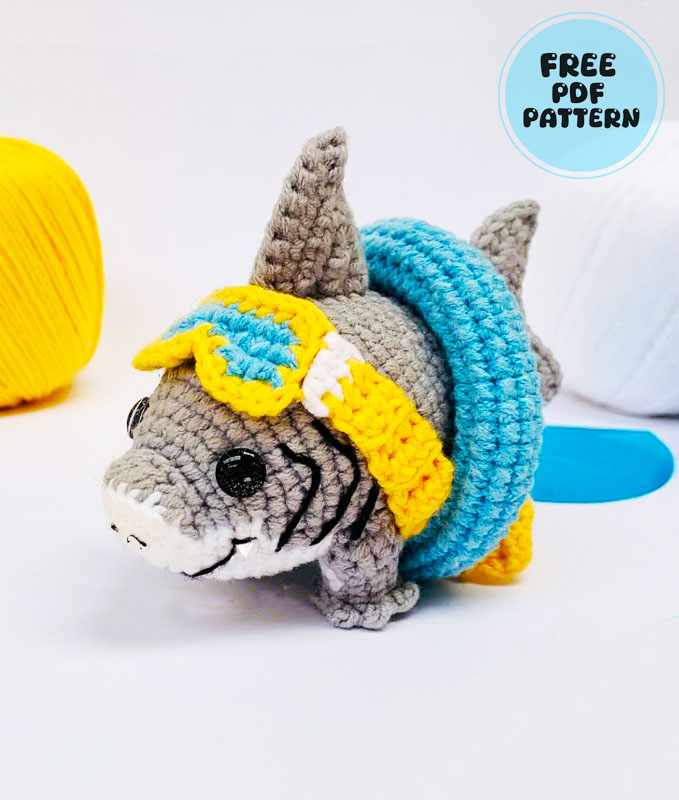 Shark with Swimming Costume Crochet PDF Pattern (2)