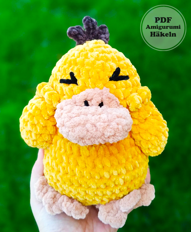 Plush Crochet Psyduck Free Pattern (3)